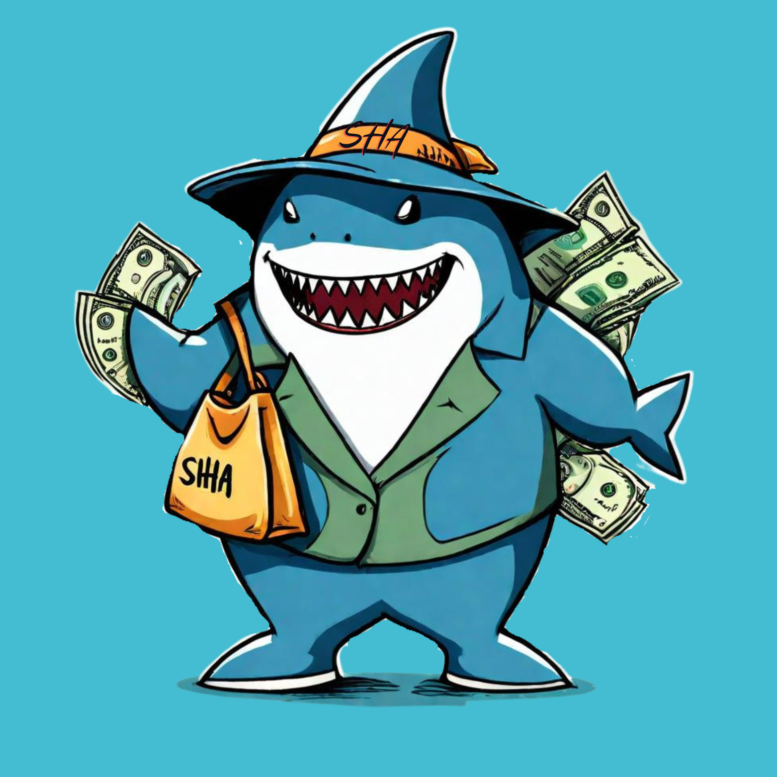 Shark Wif Hat logo